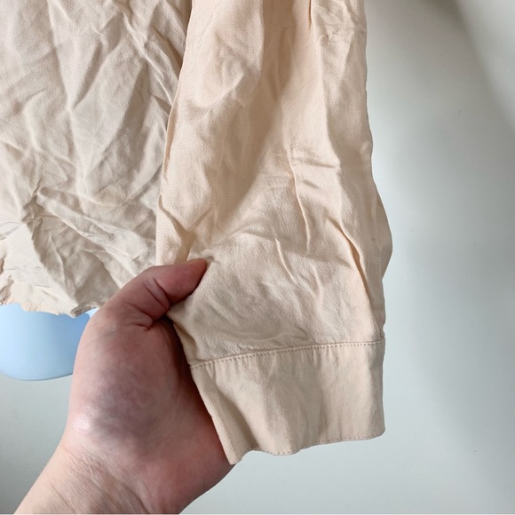 Anthropologie Lush Women’s Button Blouse Top 3/4 Length Sleeve Peach Pink Small - Picture 5 of 16